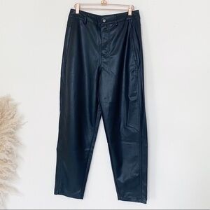 NWT Zara black faux leather pants